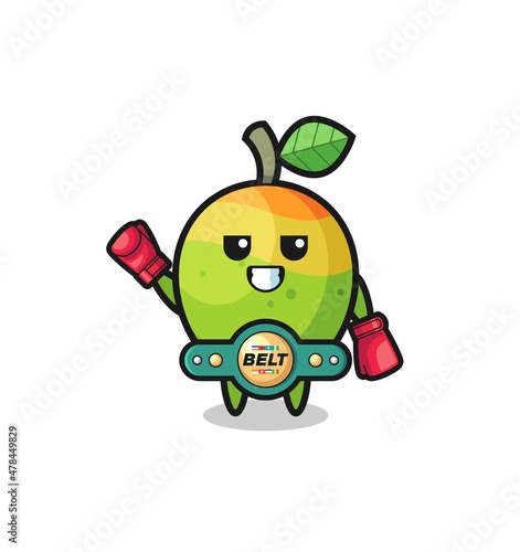 mango boxer mascot character