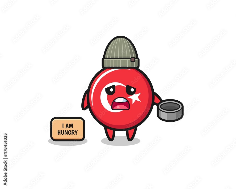 cute turkey flag beggar cartoon character cute turkey flag beggar cartoon character