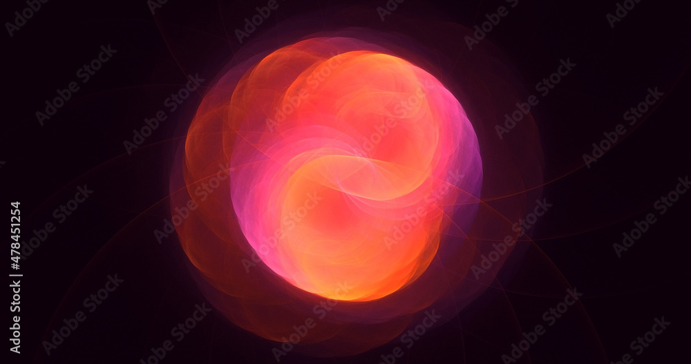 Fototapeta premium 3D rendering abstract round light background