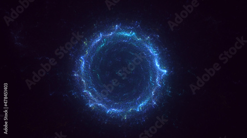 3D rendering abstract round light background 