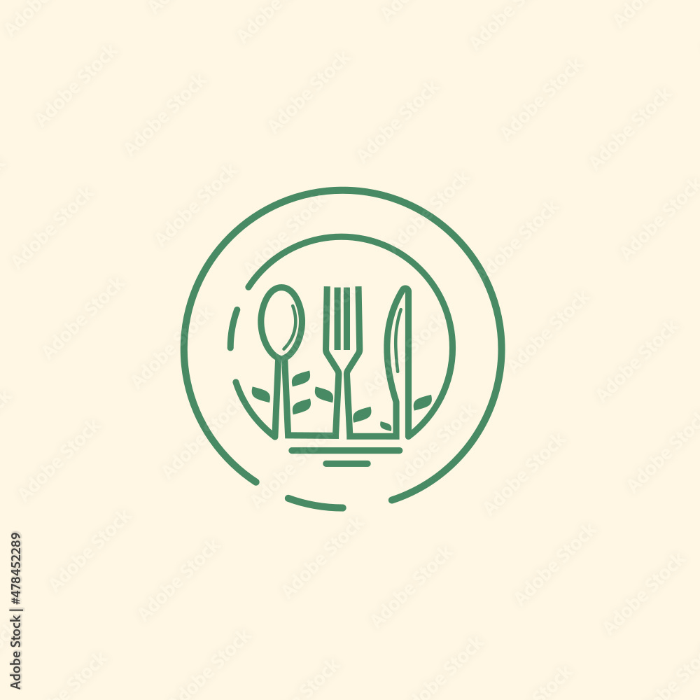 Eco Food Equipment Simple Logo Vector Eco Food Equipment Simple Logo Vector