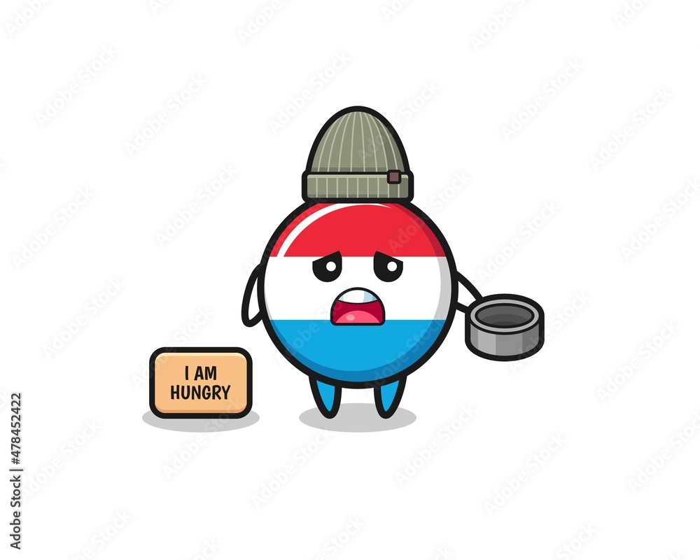 cute luxembourg beggar cartoon character cute luxembourg beggar cartoon character