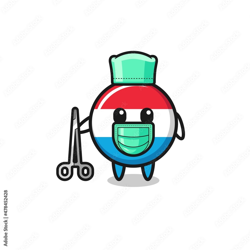 surgeon luxembourg mascot character