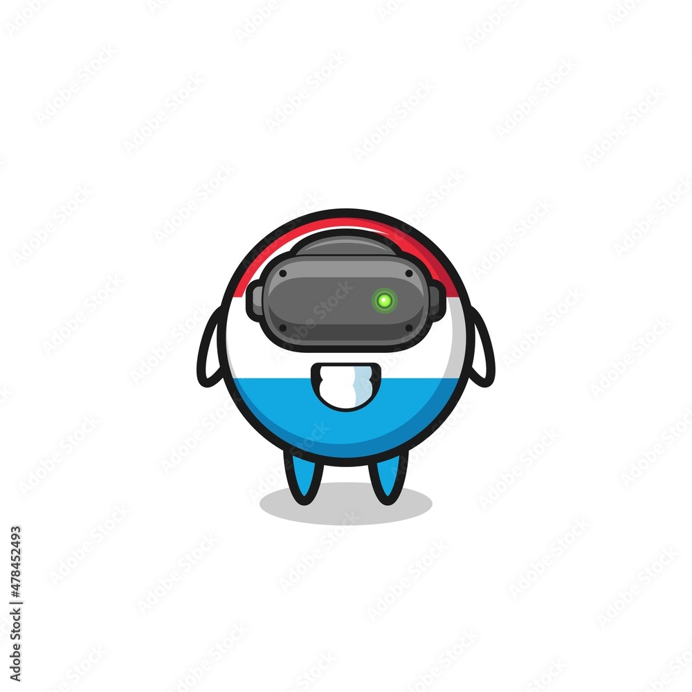 cute luxembourg using VR headset cute luxembourg using VR headset