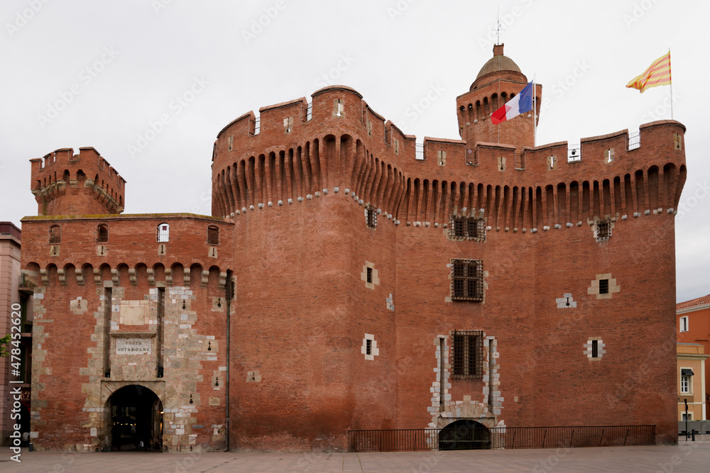 Castillet tower host museum of history and culture in Perpignan city France