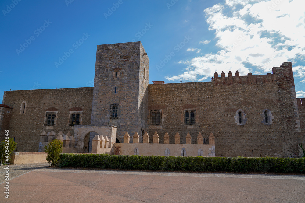 ramparts of the palace of the kings of Mallorca in Perpignan town France