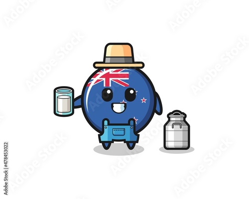 new zealand cartoon as the dairy farmer