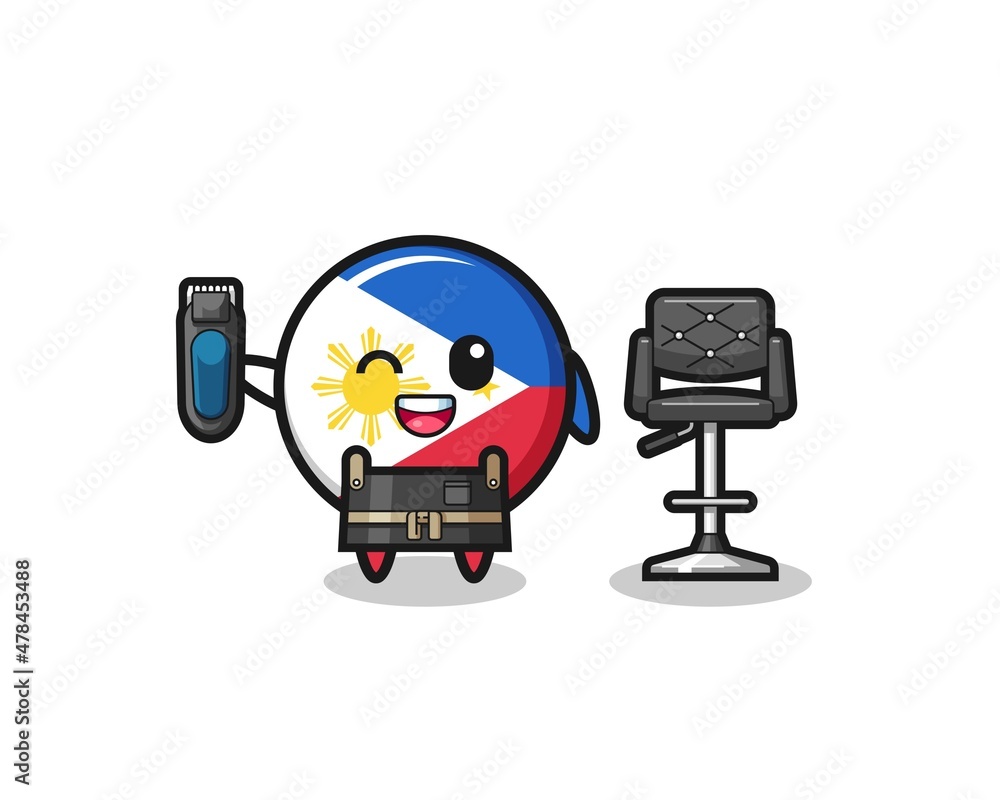 philippines flag barbershop is holding a trimer philippines flag barbershop is holding a trimer