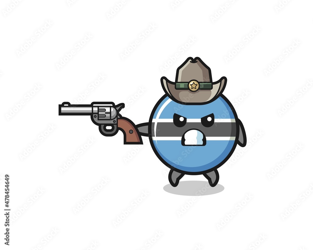 the botswana flag cowboy shooting with a gun the botswana flag cowboy shooting with a gun