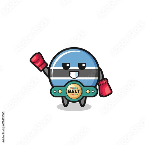 botswana flag boxer mascot character
