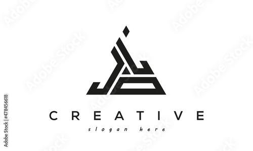 JLO creative tringle three letters logo design photo