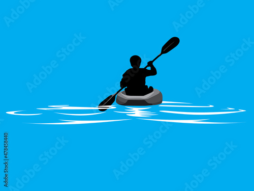 Kayaking Adventure illustration graphic vector