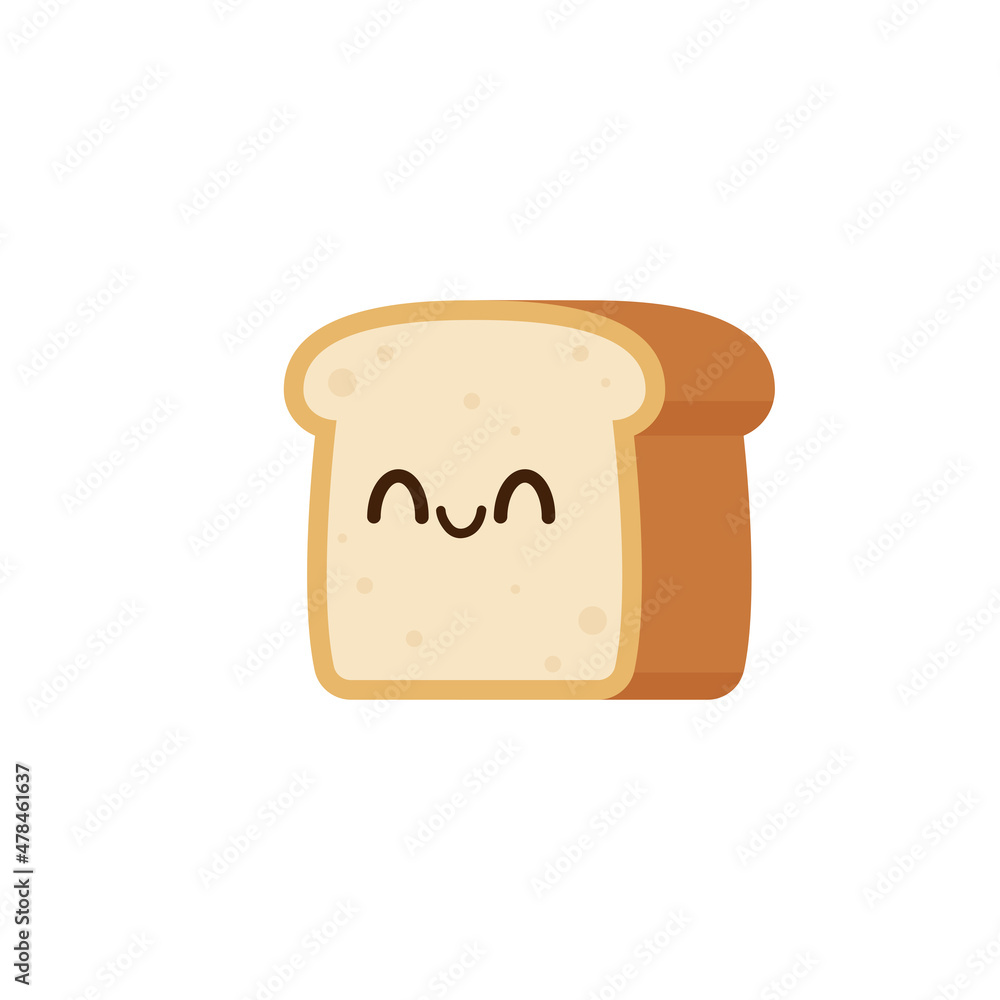 Bread character design. Bread on white background. Bread character design. Bread on white background.