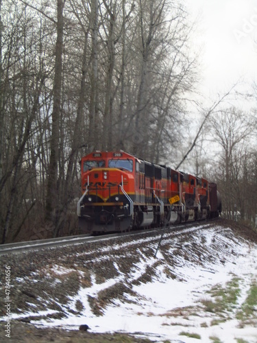 train in winter