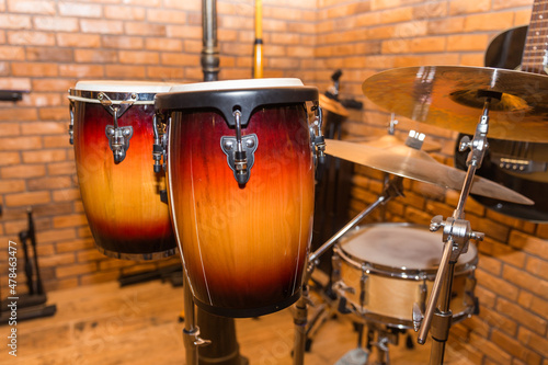 Photography drums on the stage