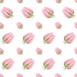 vector pattern for mother's day. card with a bouquet of flowers, pink tulips