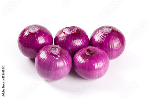 Red Onion isolated on white background