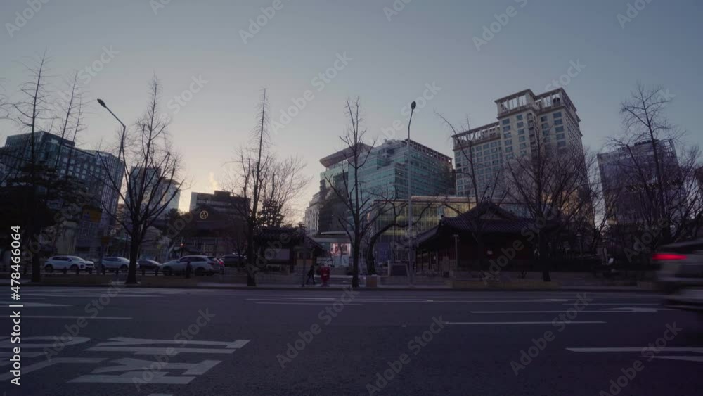 Seoul, South Korea - Jan 2020 : Street view of Seoul, South Korea Seoul, South Korea - Jan 2020 : Street view of Seoul, South Korea