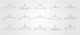 set of hanger icon logo vector line art design, minimalist hanger logo collection