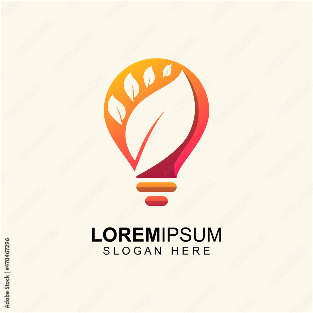 Natural Idea brilliant gradient logo design Natural Idea brilliant gradient logo design