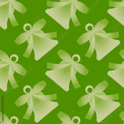Illustration A seamless pattern on a square background - a bell. Design element