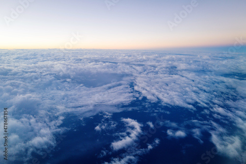 Aerial View on clouds at sunrise © sashapritchard