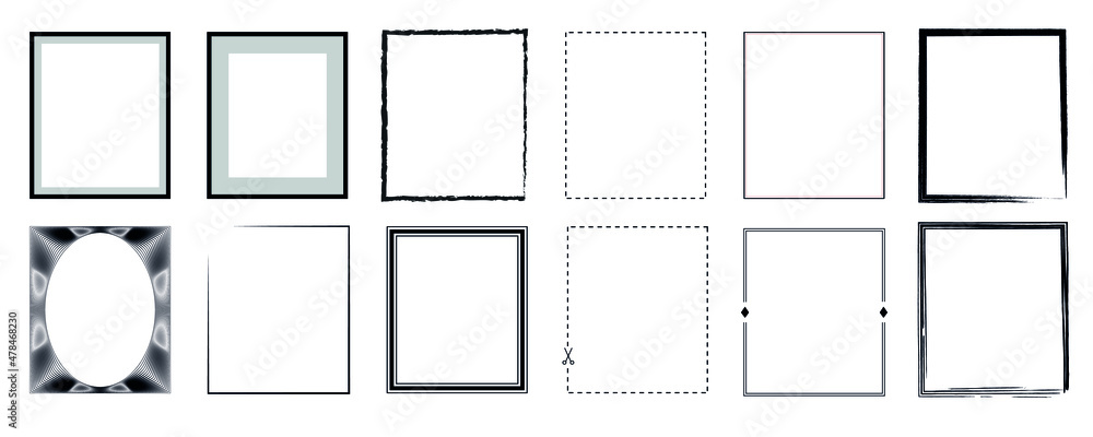 set of square frames 12 pieces set of square frames 12 pieces