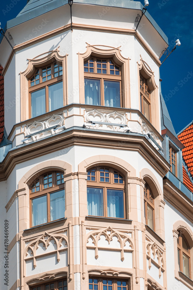 Travel to Karlovy Vary. Architectural details of this beautiful city from Czech Republic.