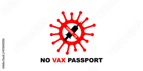 No vax passport concept illustration