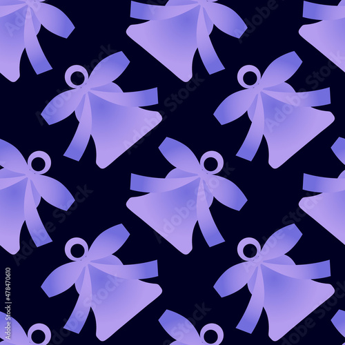Illustration A seamless pattern on a square background - a bell. Design element