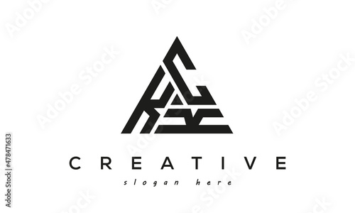 KCK creative tringle three letters logo design photo