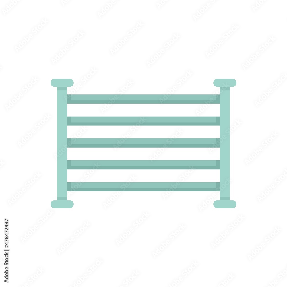 Electric heated towel rail icon flat isolated vector Electric heated towel rail icon flat isolated vector