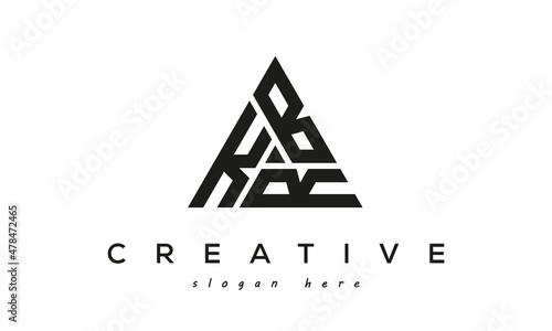 KBR creative tringle three letters logo design photo