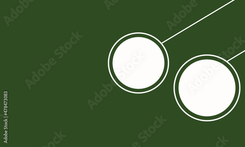 moss green background with white slashes and circles