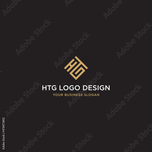 HTG INITIAL LOGO DESIGN VECTOR