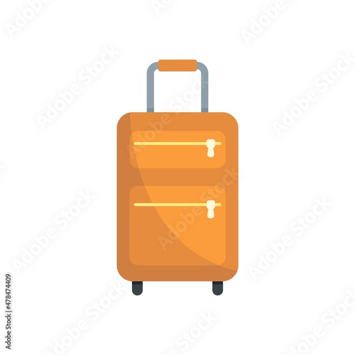 Hitchhiking travel bag icon flat isolated vector