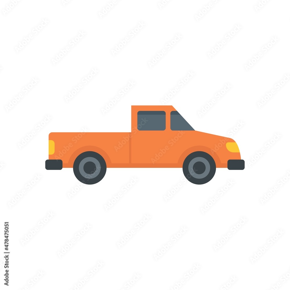 Hitchhiking pickup icon flat isolated vector