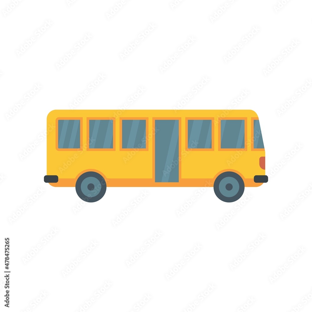 Hitchhiking bus icon flat isolated vector Hitchhiking bus icon flat isolated vector