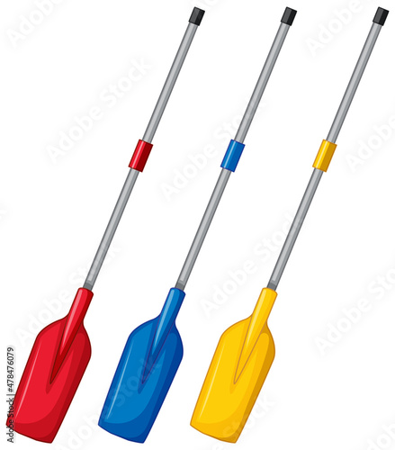 Different colour of paddles
