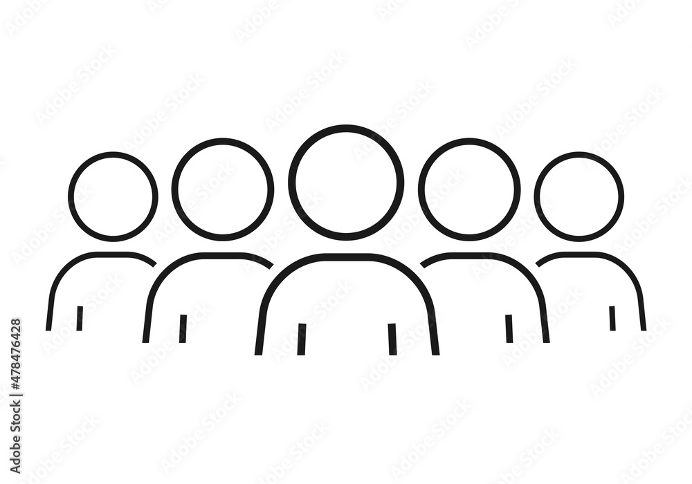 Crowd people icon. Squad member. Community sign. llustration vector Crowd people icon. Squad member. Community sign. llustration vector