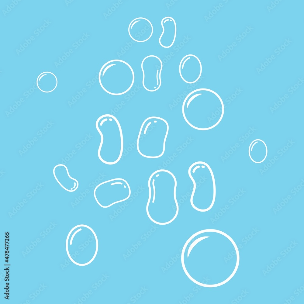 Water bubble element  vector background template