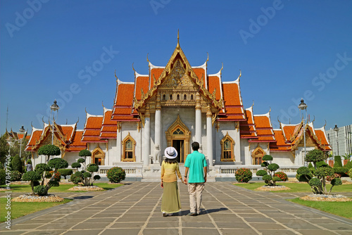 Wat Benchamabophit or The Marble Temple, a Remarkable Temple in Bangkok, Thailand
