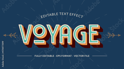 Voyage Retro Text Effect
