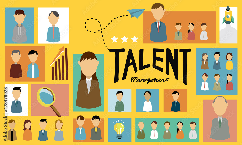 タレントマネジメントのコンセプトイラスト Stock Vector Adobe Stock