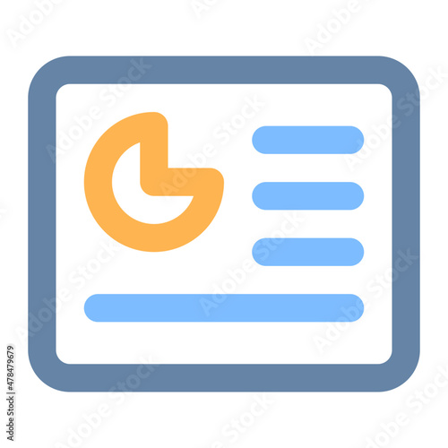 business analyst colored line icon