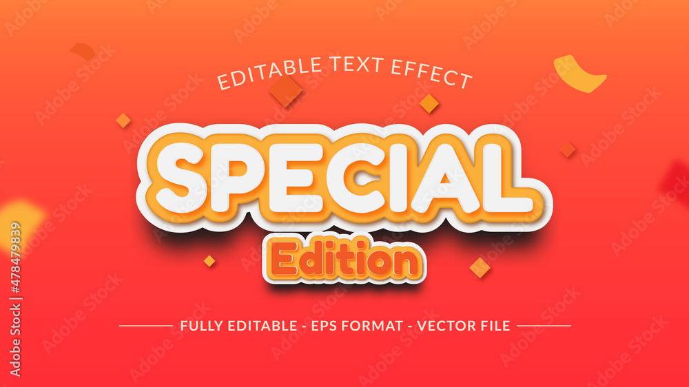 Special Edition Text Effect with Falling Confetti Special Edition Text Effect with Falling Confetti