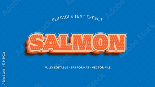 Salmon Fillet Text Effect