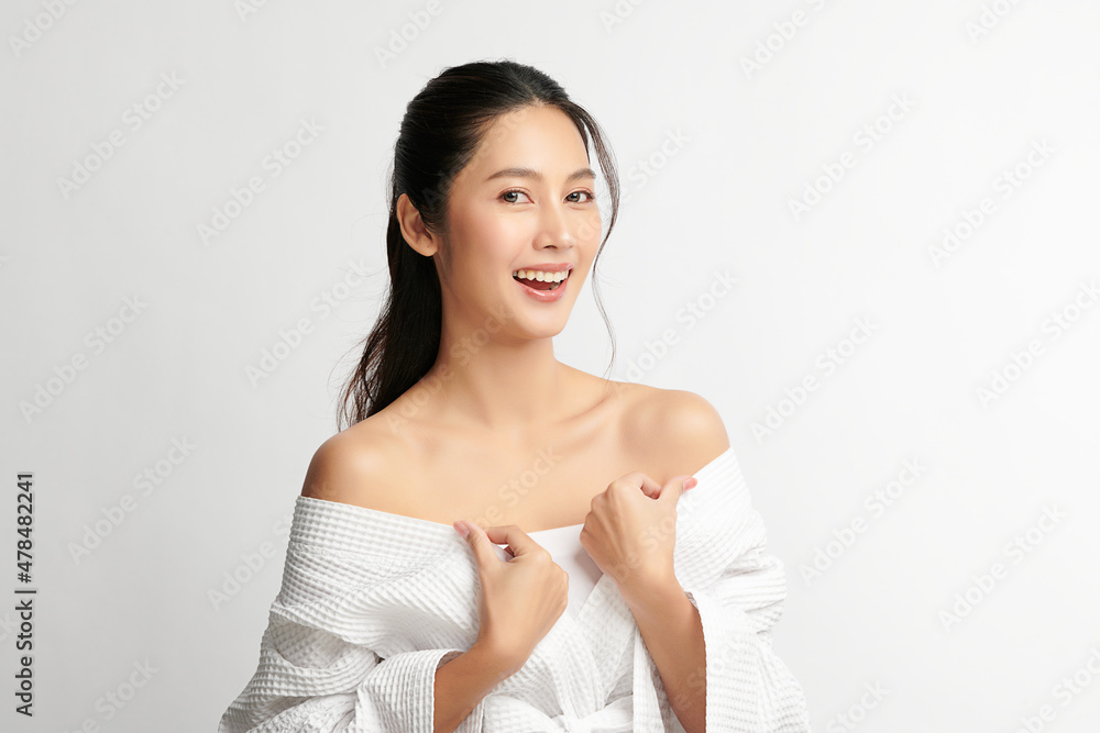 Beautiful young asian woman with clean fresh skin on white background, Face care, Facial treatment, Cosmetology, beauty and spa, Asian women portrait. Beautiful young asian woman with clean fresh skin on white background, Face care, Facial treatment, Cosmetology, beauty and spa, Asian women portrait.