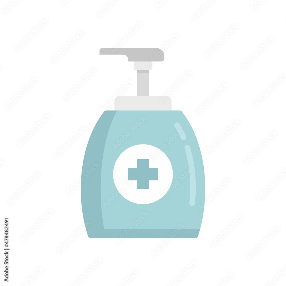 Apply antiseptic bottle icon flat isolated vector Apply antiseptic bottle icon flat isolated vector