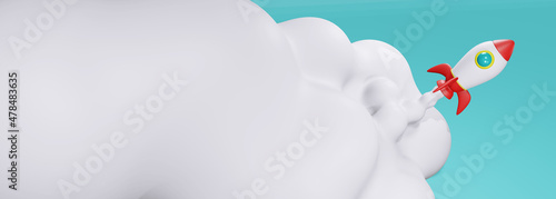 スタートアップ企業のイメージ（短期間に急成長する組織）、宇宙旅行、宇宙開発などのイメージ